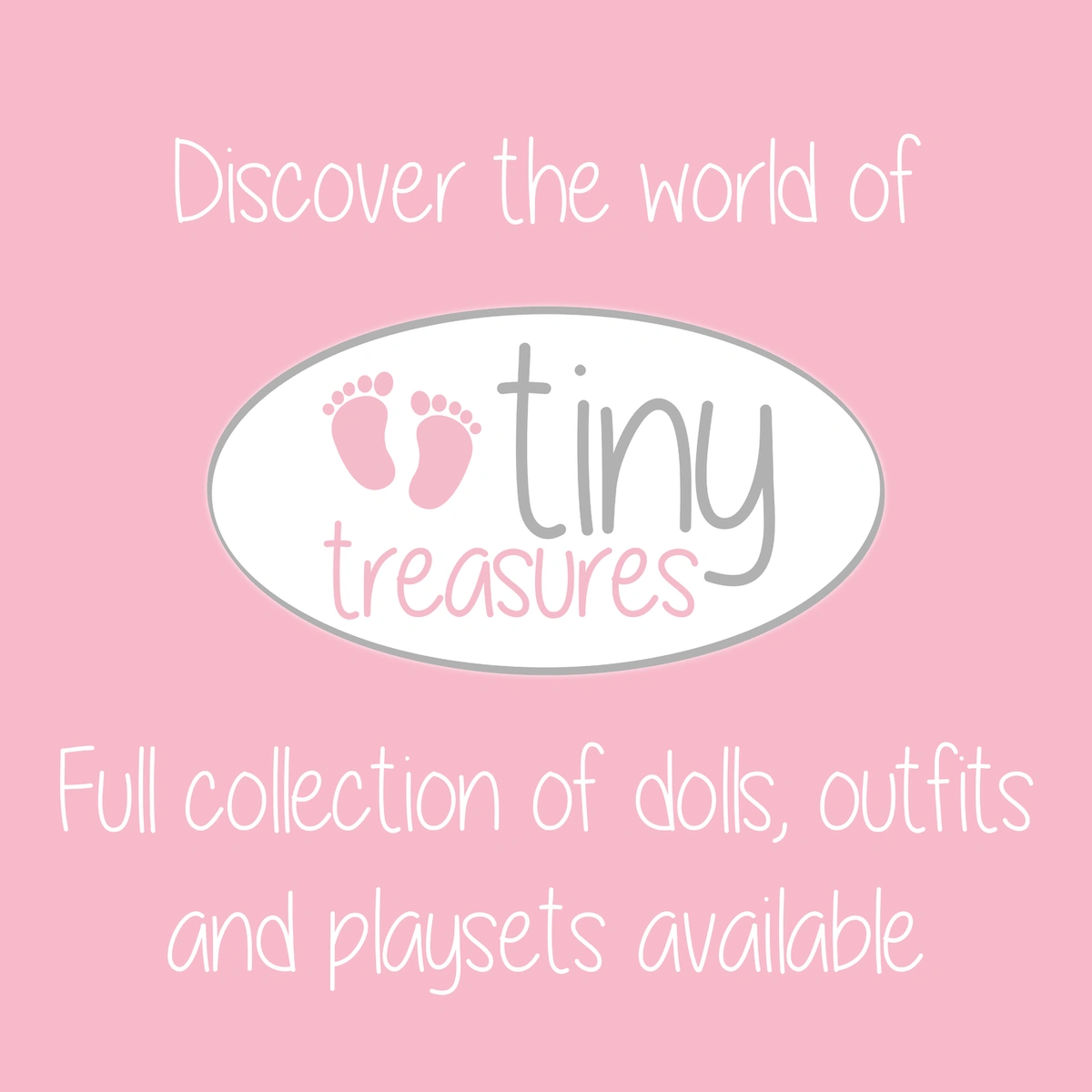 Tiny Treasures Baby Doll in Pink Bunny Outfit