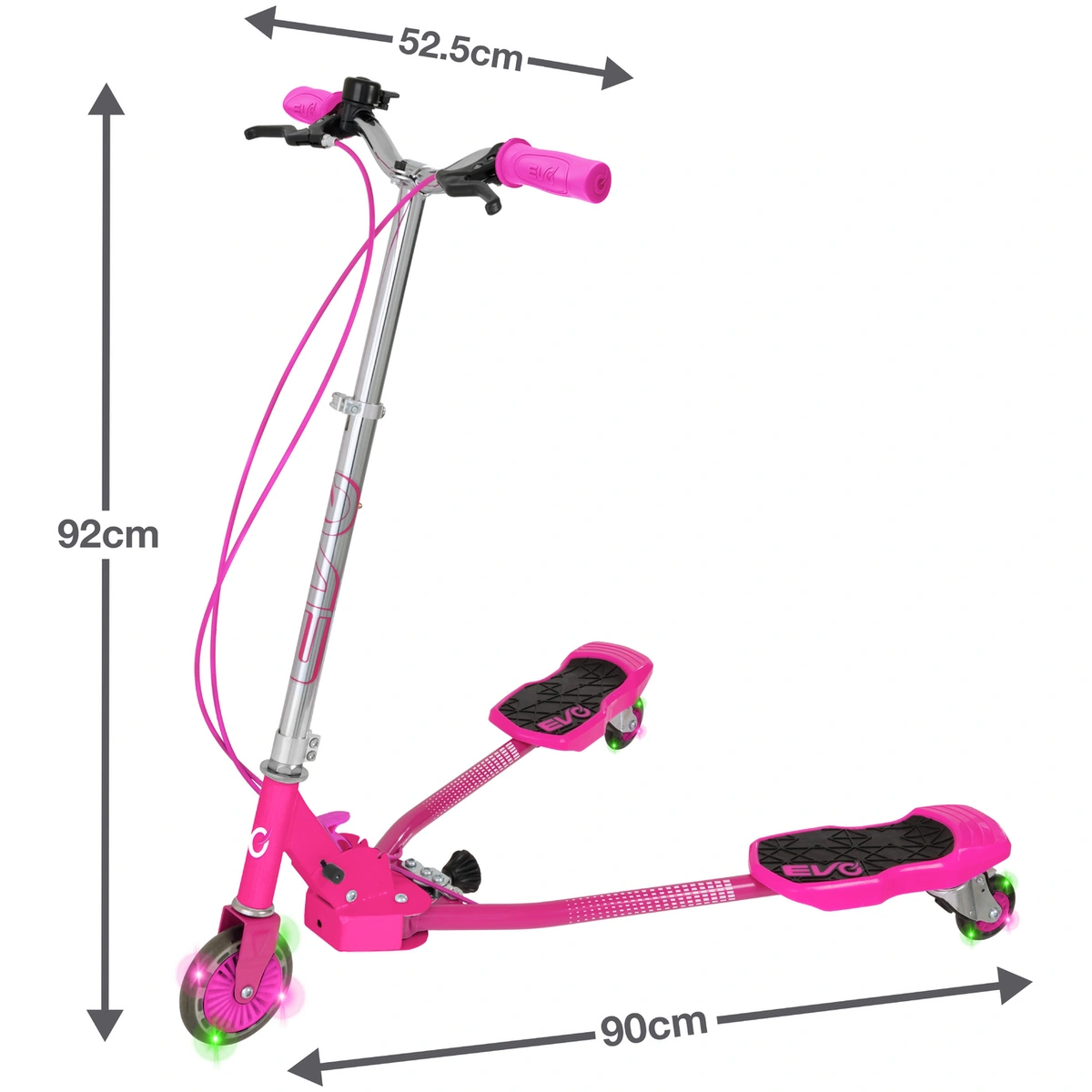 EVO Light Up V-Flex Foldable Scooter - Pink