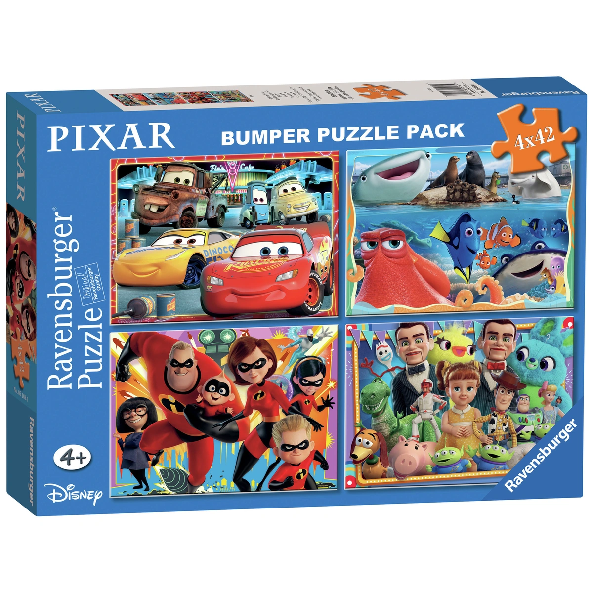 Disney Pixar 4x42 Piece Bumper Pack Jigsaw Puzzle