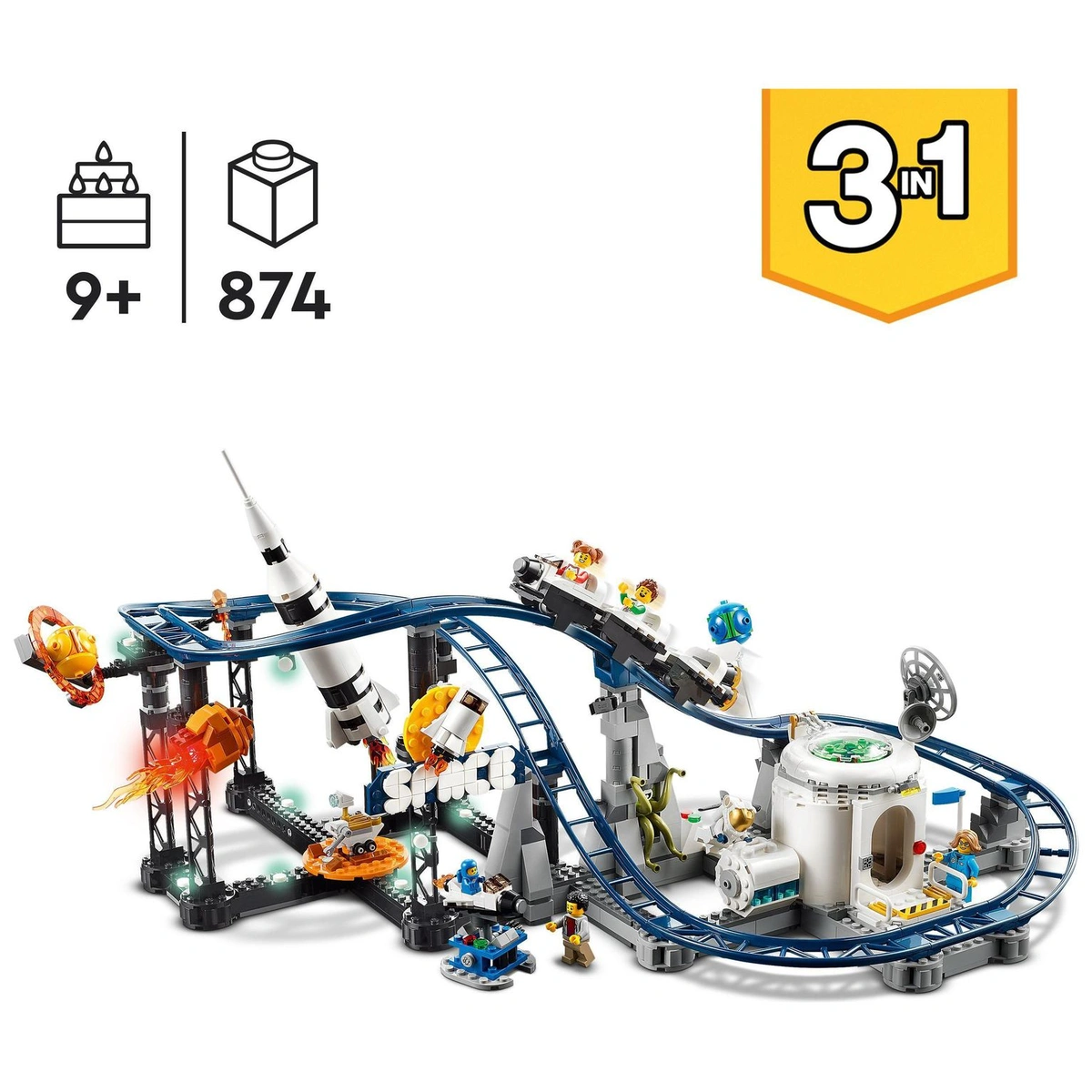 LEGO Creator 3in1 Space Roller Coaster Funfair Set 31142