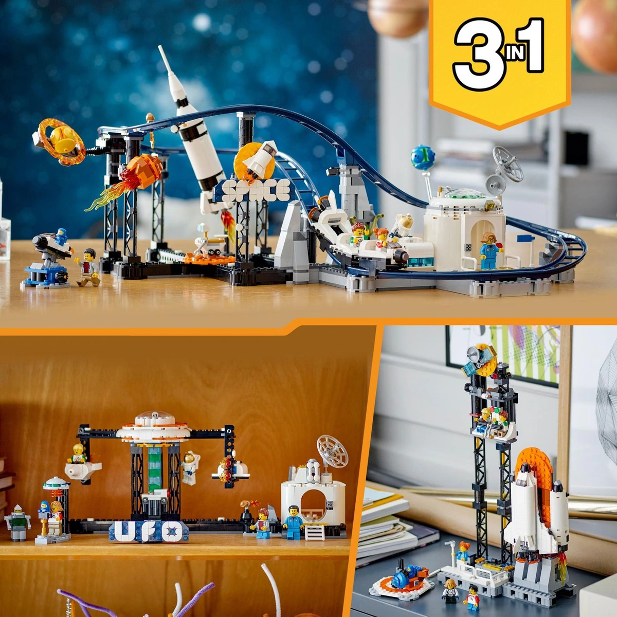 LEGO Creator 3in1 Space Roller Coaster Funfair Set 31142