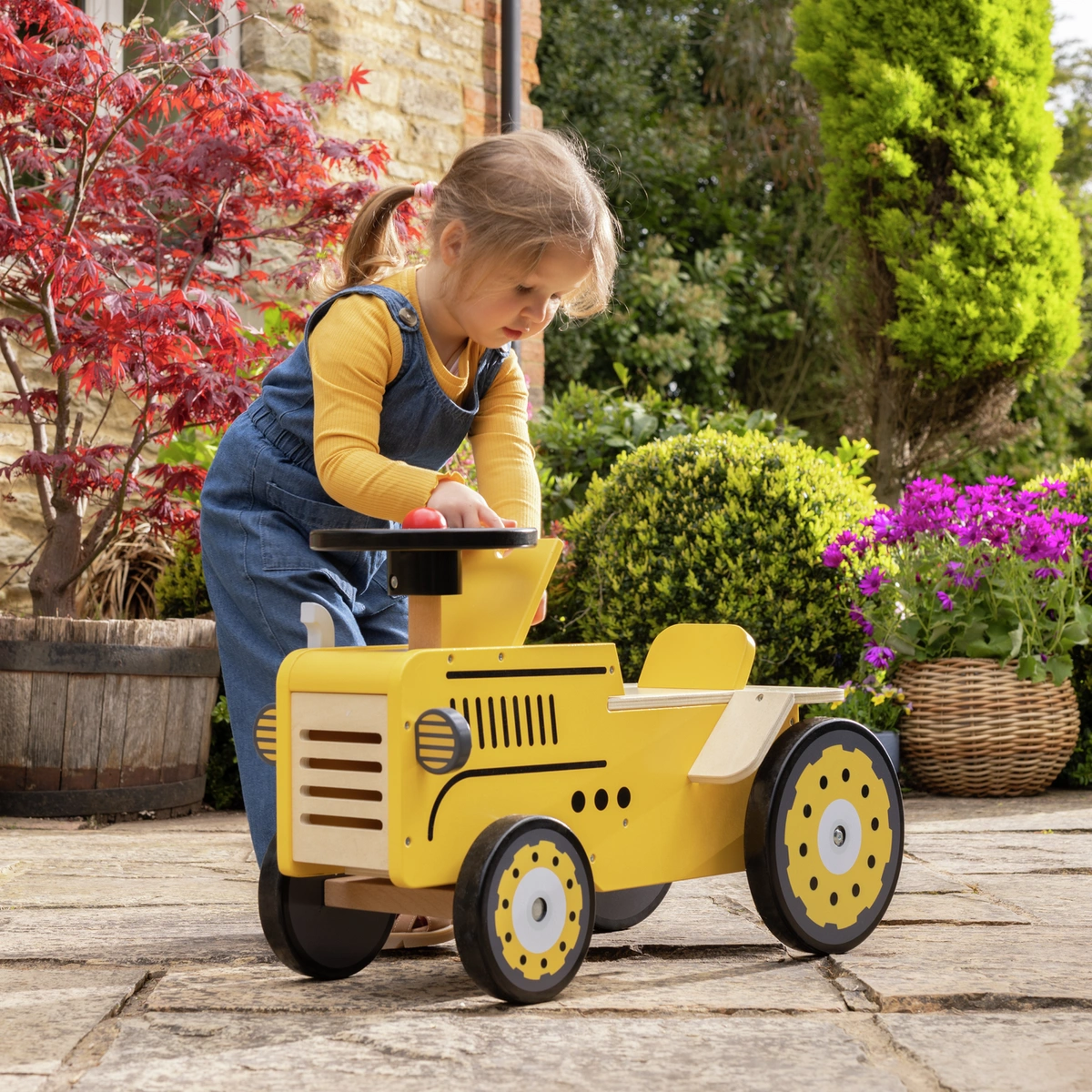 Chad Valley Wooden Tractor Ride On