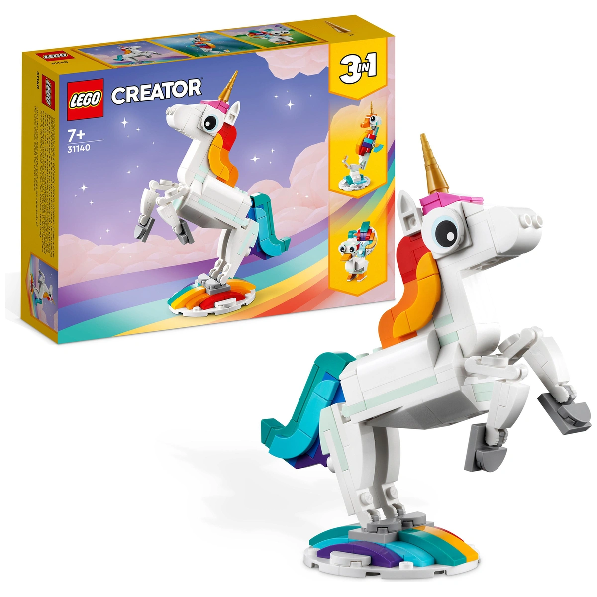 LEGO Creator 3 in 1 Magical Unicorn Toy Animal Playset 31140