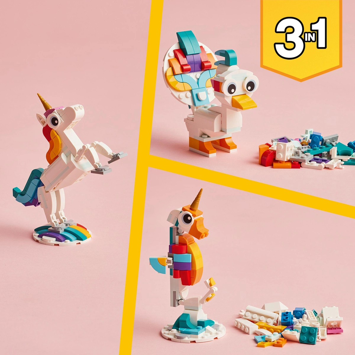LEGO Creator 3 in 1 Magical Unicorn Toy Animal Playset 31140