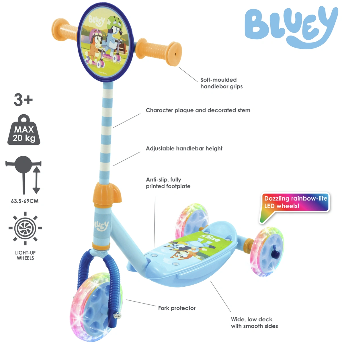Bluey Tri-Lite 3 Wheel Scooter