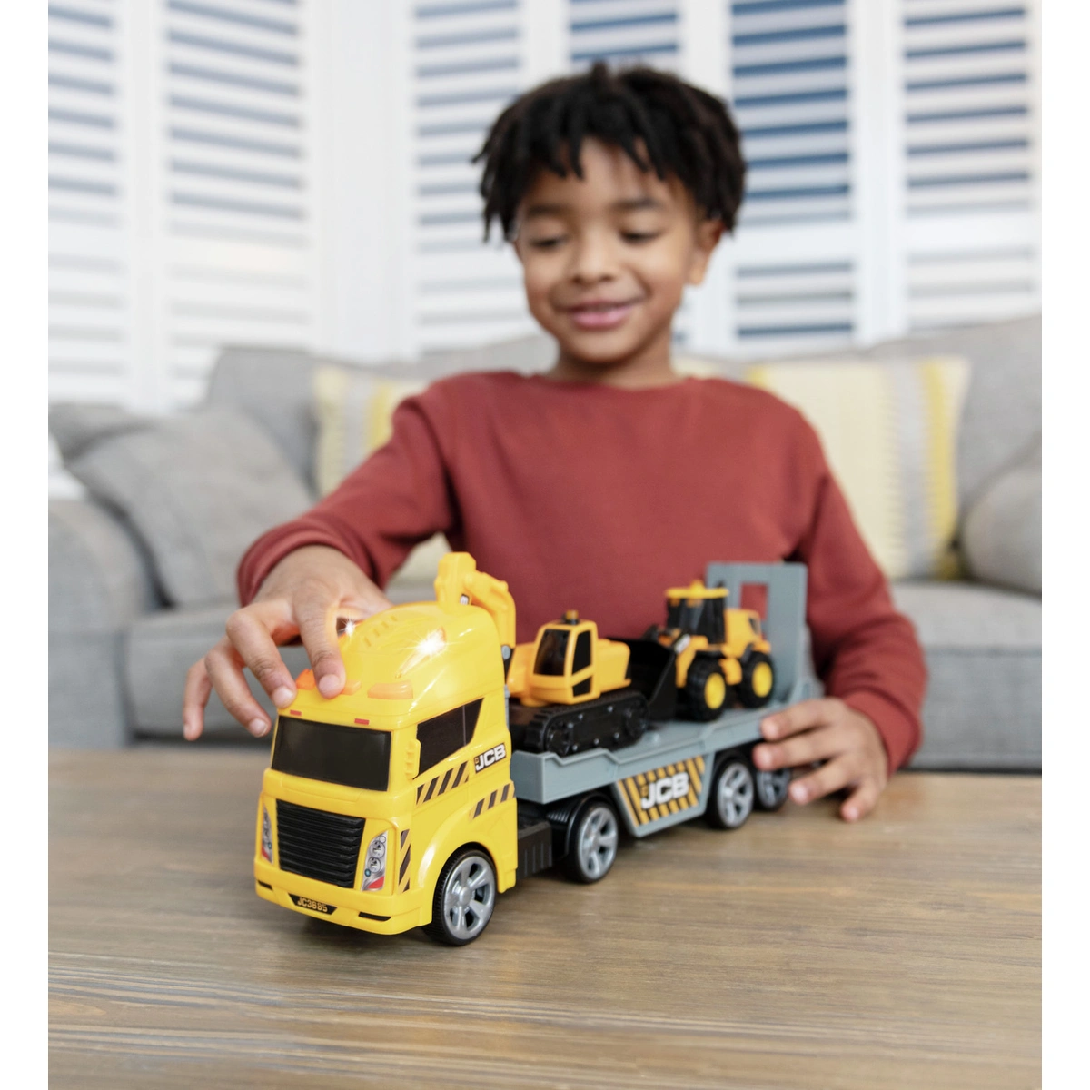 Teamsterz JCB Transporter Truck With 2 Mini Vehicles