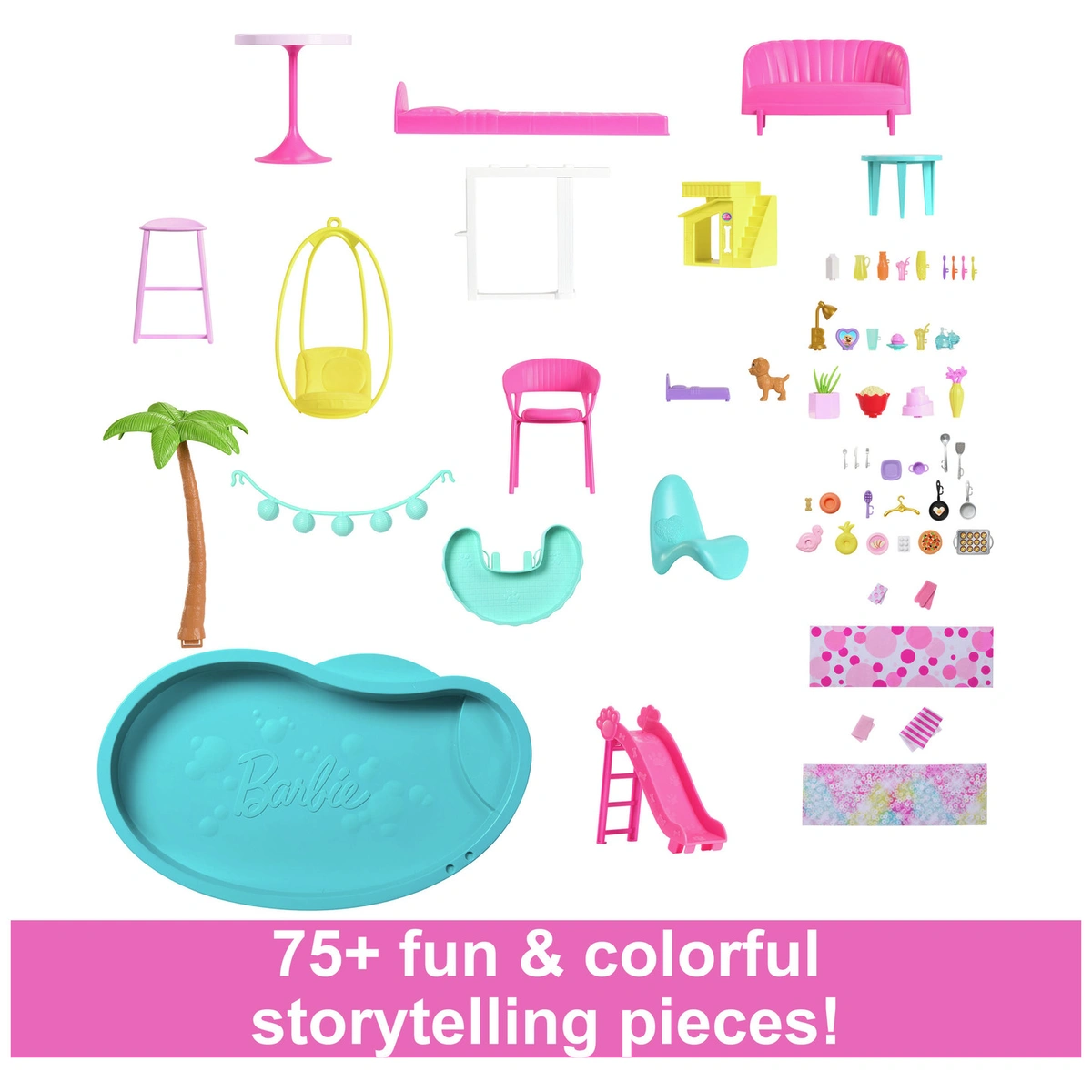 Barbie DreamHouse Dolls House, Playset, and Accessories