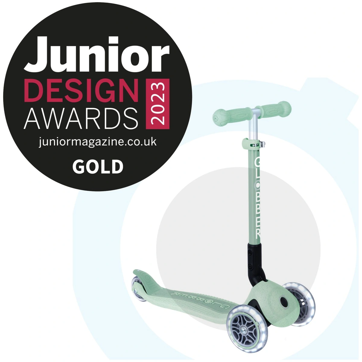 Globber Junior Ecological 3 Wheel Scooter - Pistachio