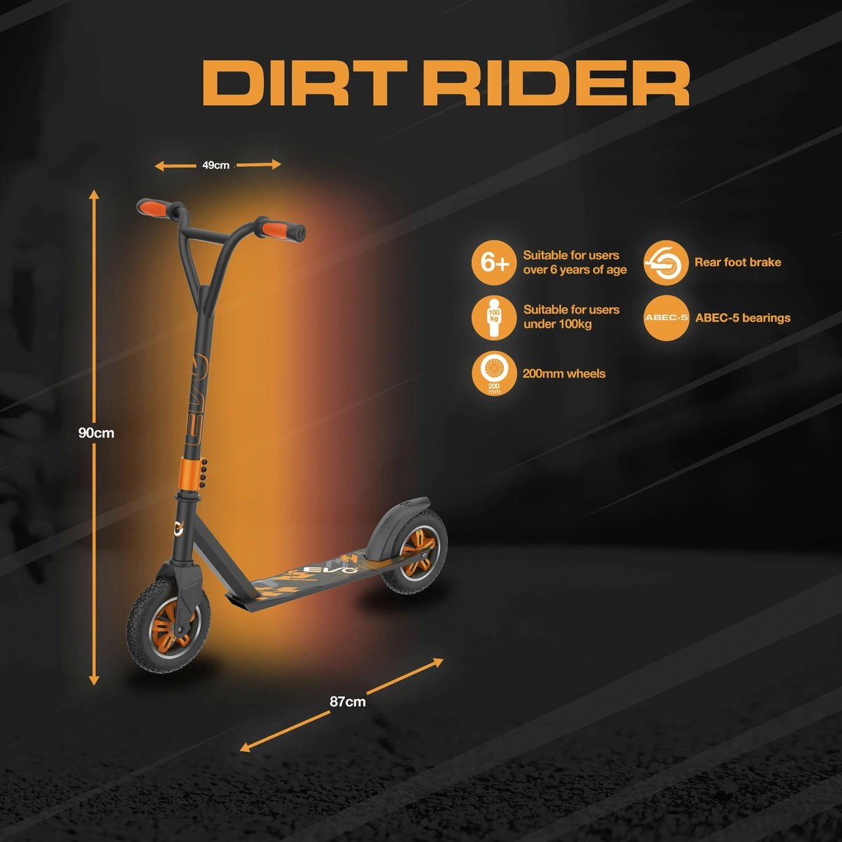 EVO Dirt Rider Air Scooter – Burnt Copper
