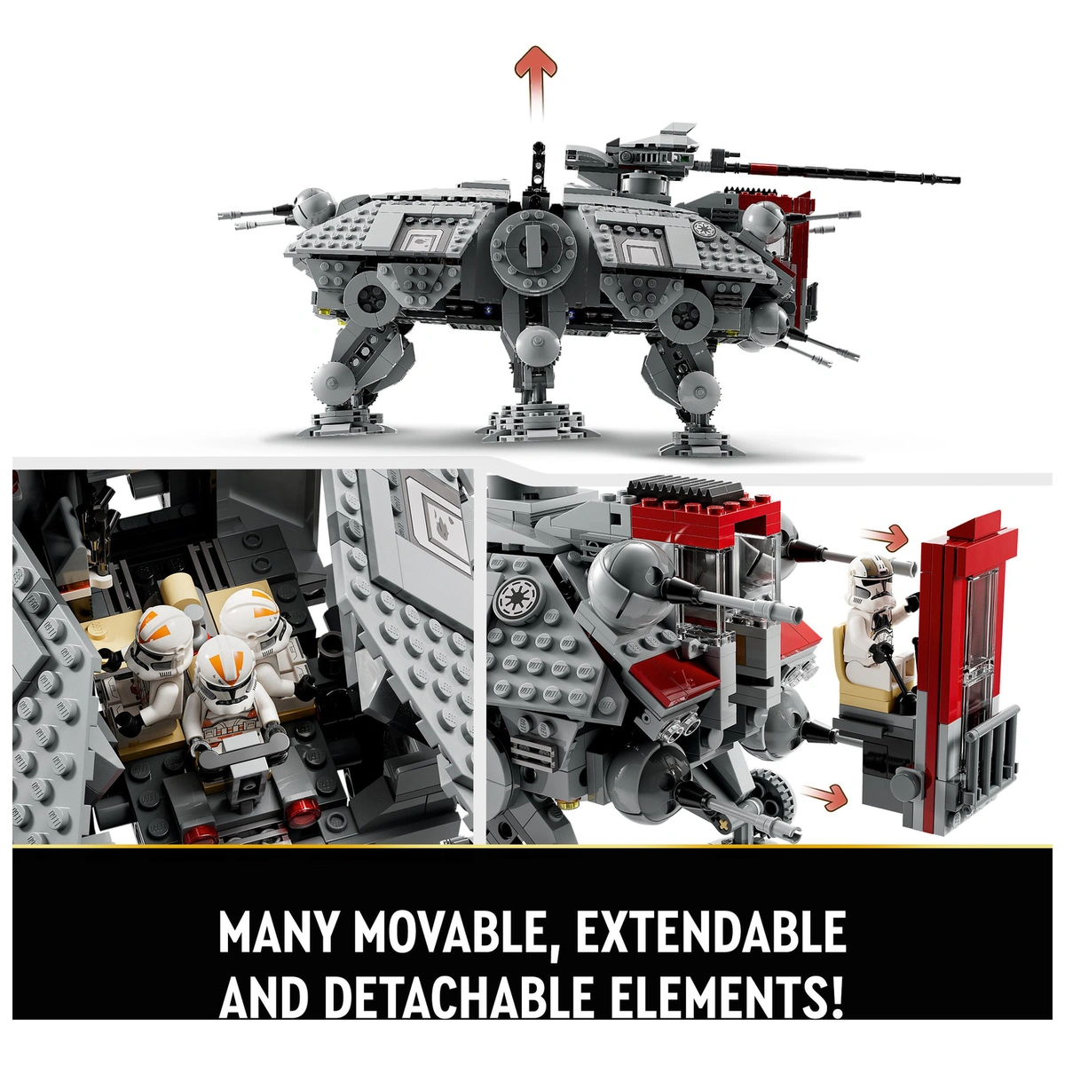 LEGO Star Wars AT-TE Walker Set with Droid Figures 75337