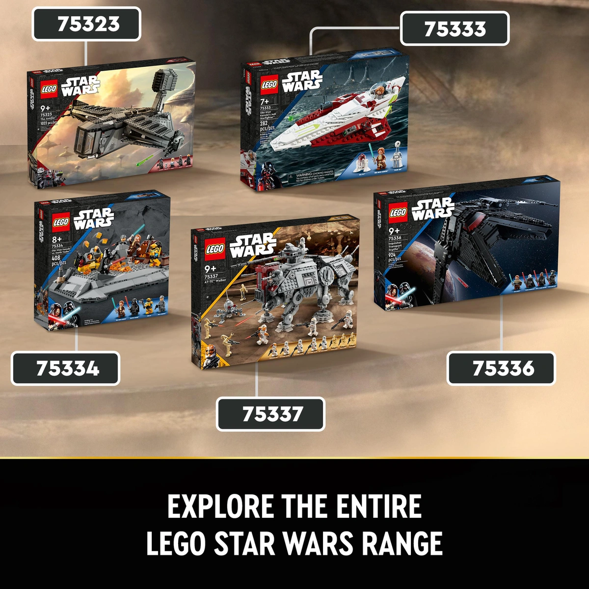 LEGO Star Wars AT-TE Walker Set with Droid Figures 75337