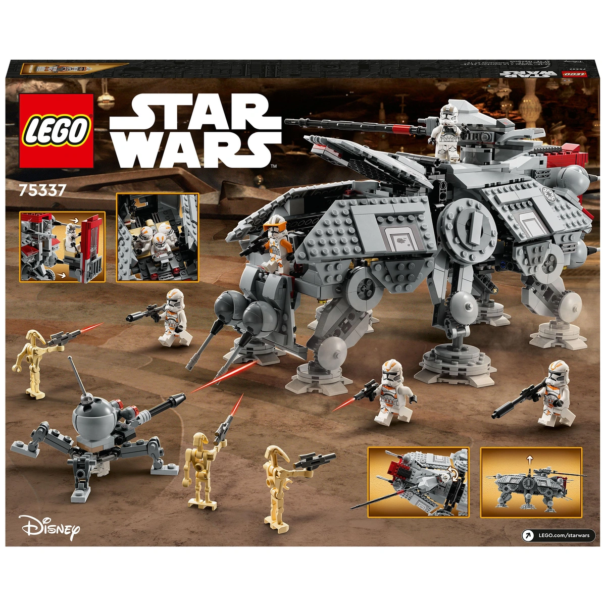 LEGO Star Wars AT-TE Walker Set with Droid Figures 75337