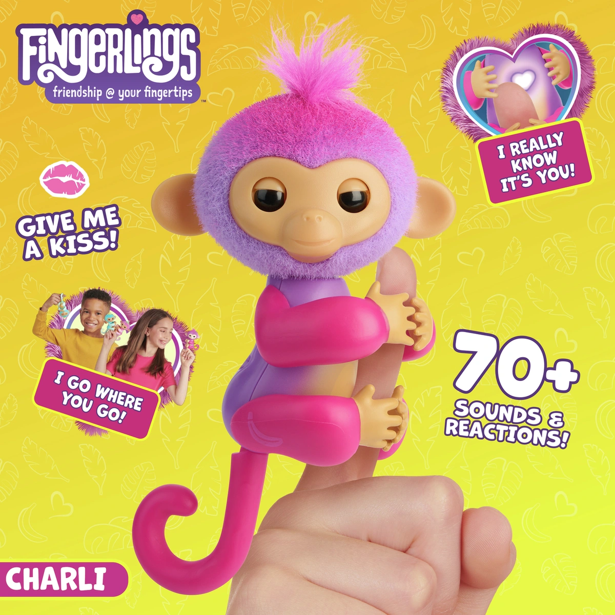 Fingerlings Monkey Purple - Charli