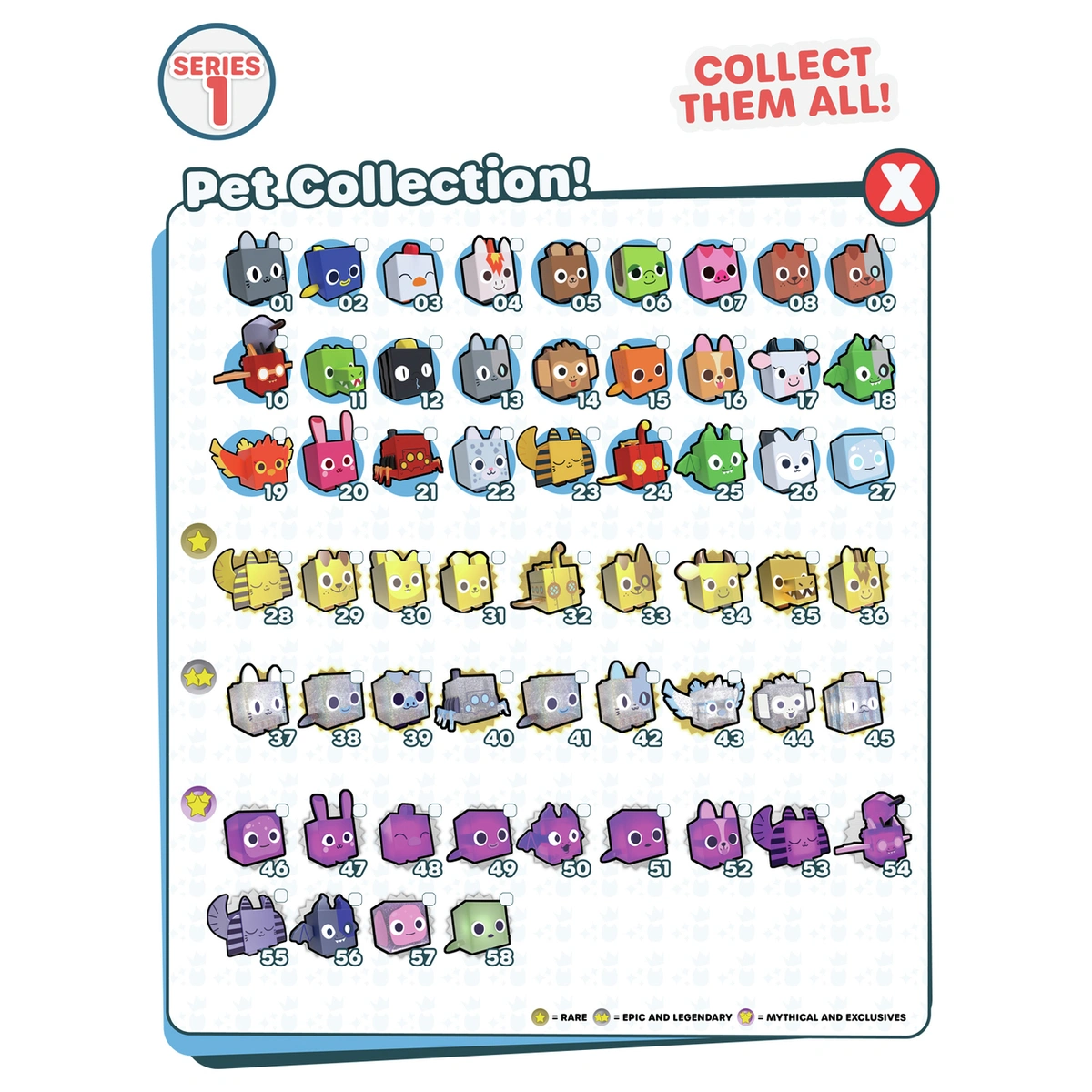 Pet Simulator X Mystery Pets 4 Pack
