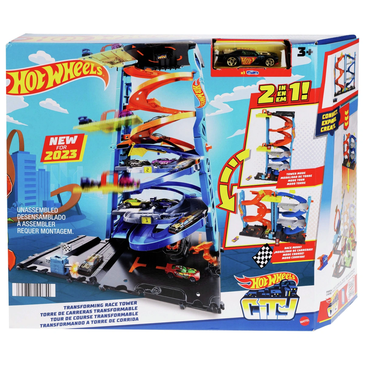 Hot Wheels City Transforming Race Tower Playset