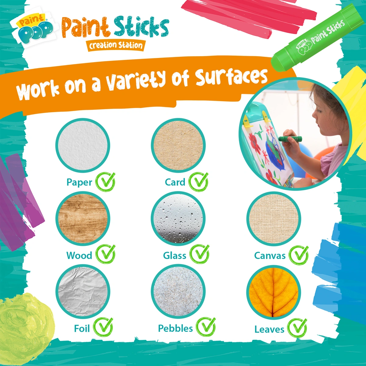 Trends UK Paint Pops And Sticks Creation Station