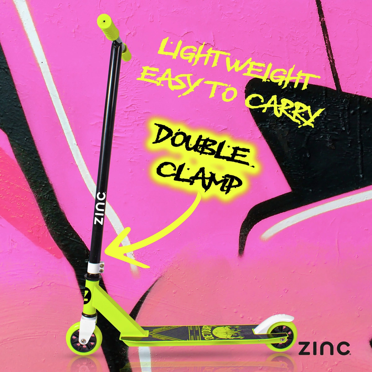 Zinc Detour Kids Stunt Scooter - Yellow