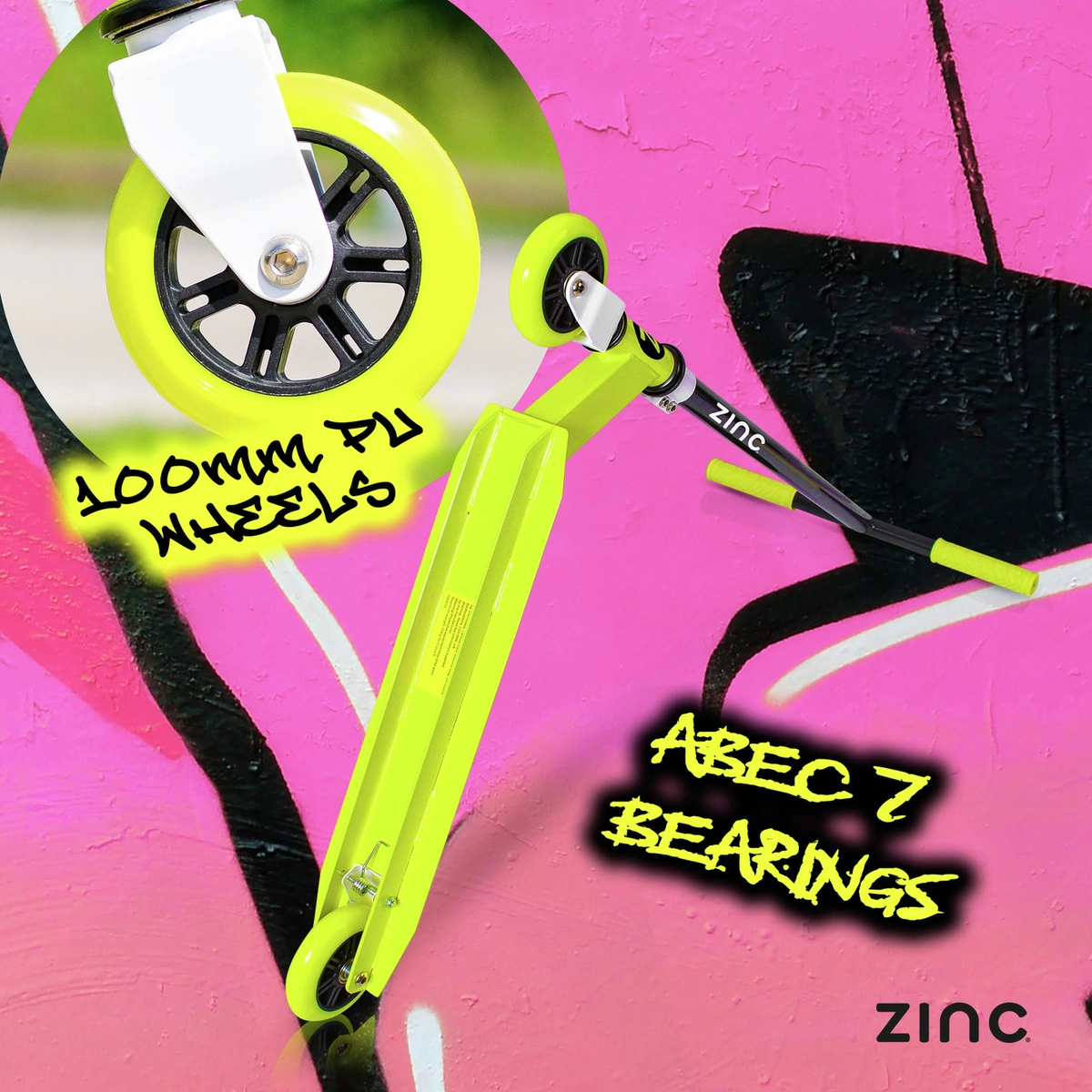 Zinc Detour Kids Stunt Scooter - Yellow