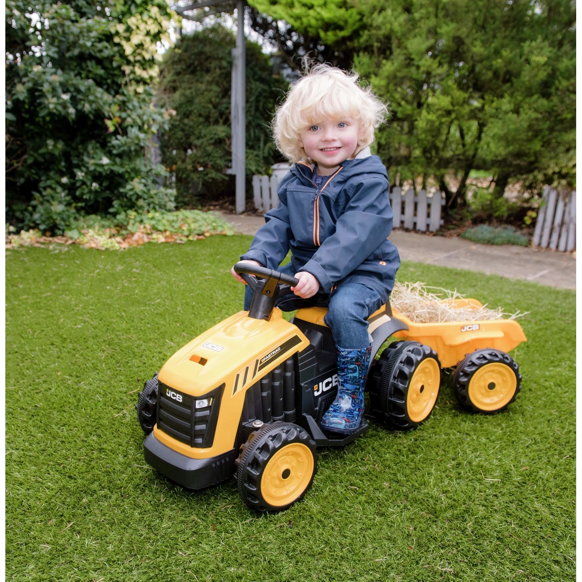 EVO JCB Tractor With Trailer 6V Powered Vehicle