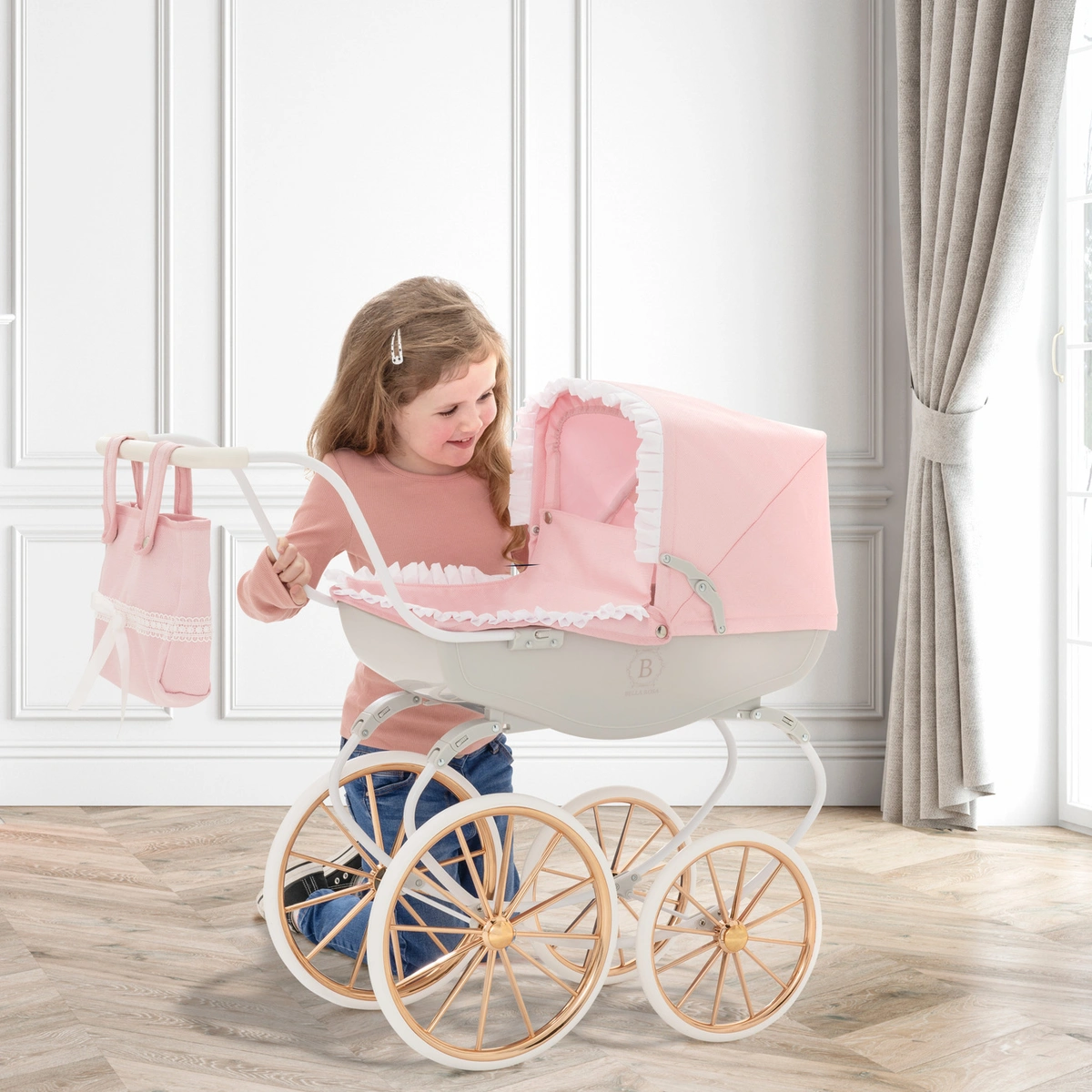 Baby Chic Bella Rosa Cambridge Dolls Carriage Pram