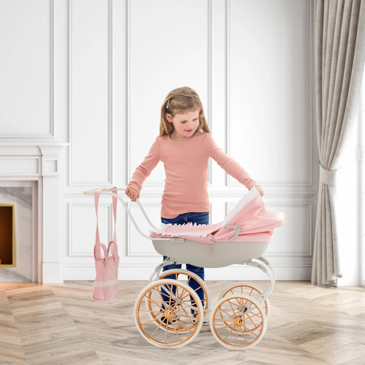 Baby Chic Bella Rosa Cambridge Dolls Carriage Pram