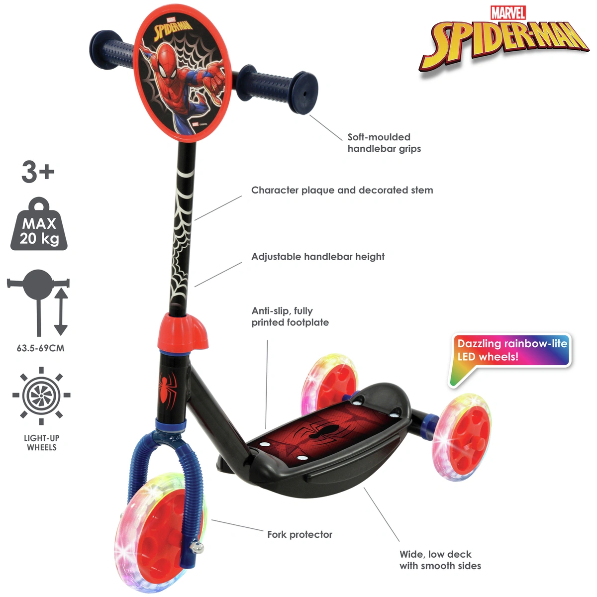 Spider-Man Tri-Lite 3 Wheel Scooter
