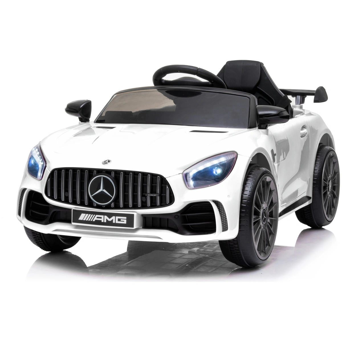 Mercedes Benz AMG GTR 6V Kids Electric Car - White