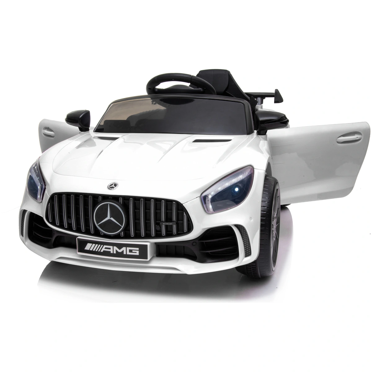 Mercedes Benz AMG GTR 6V Kids Electric Car - White