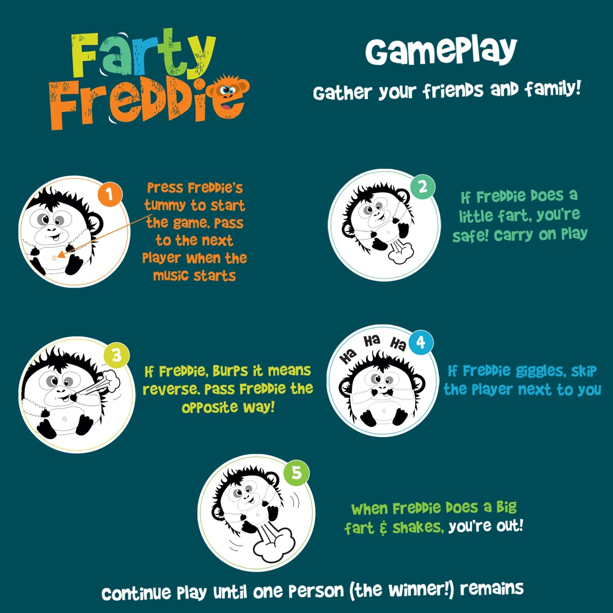 Farty Freddie - Pass The Parcel Farting Game