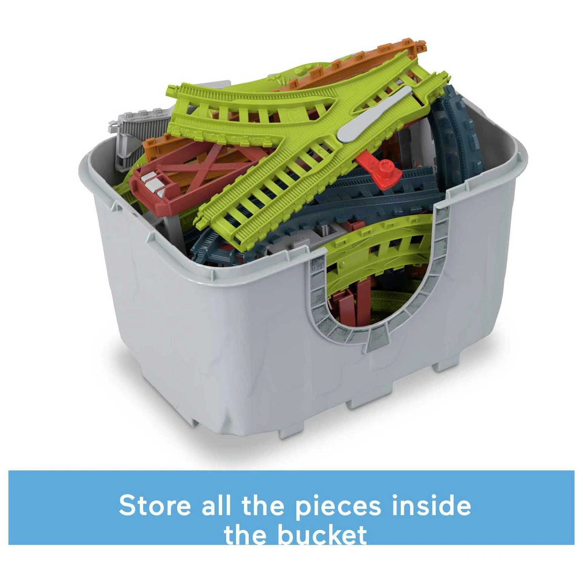 Thomas & Friends Connect & Build Train Track Bucket Set