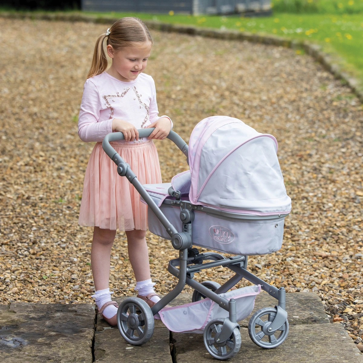 Tiny Treasures Folding Dolls Pram