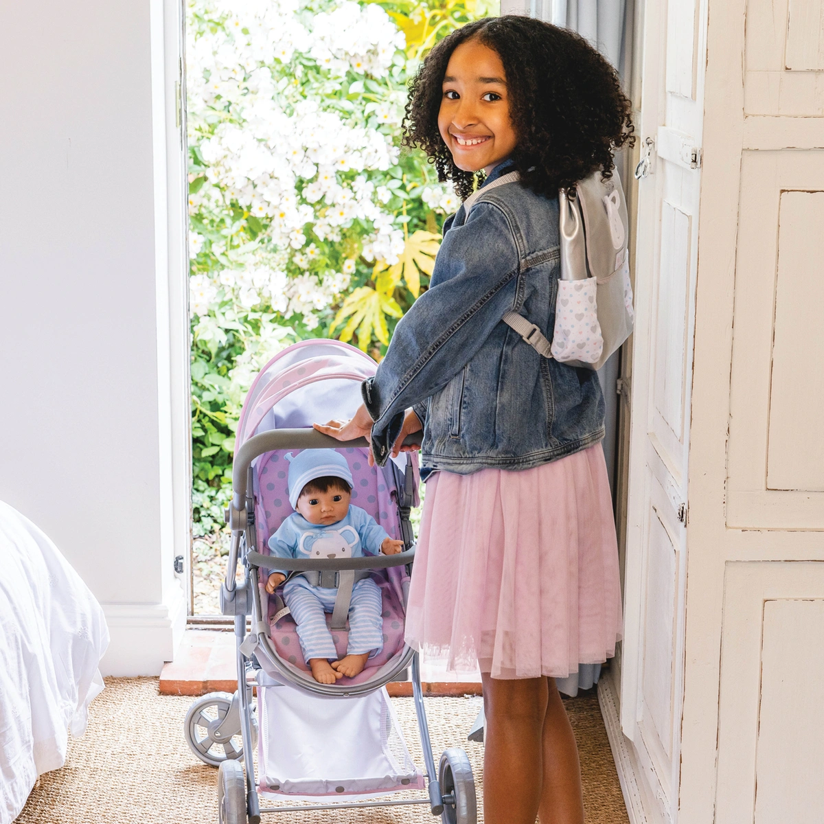 Tiny Treasures Folding Dolls Pram