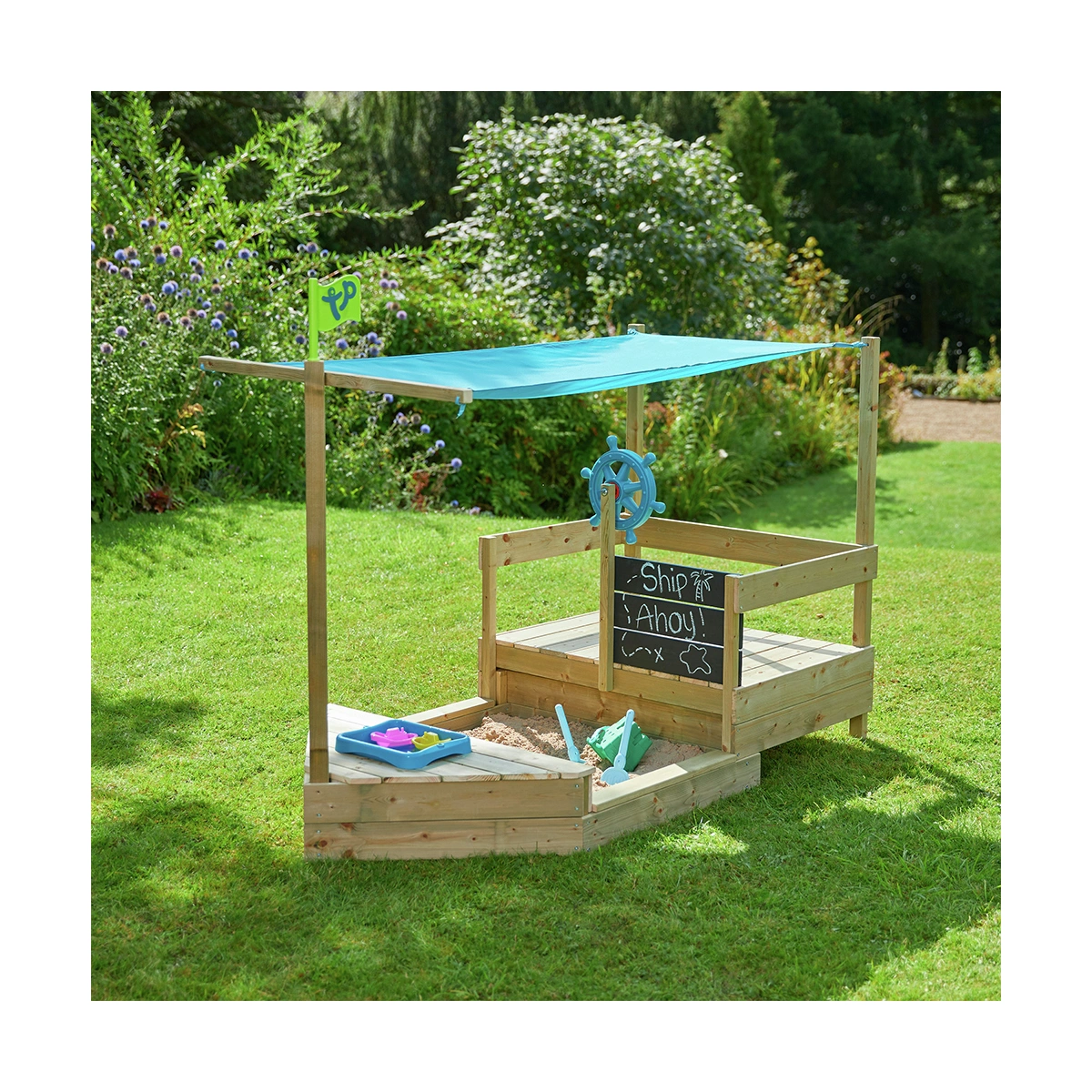 TP Ahoy Wooden Play Boat Sand and Water Pit