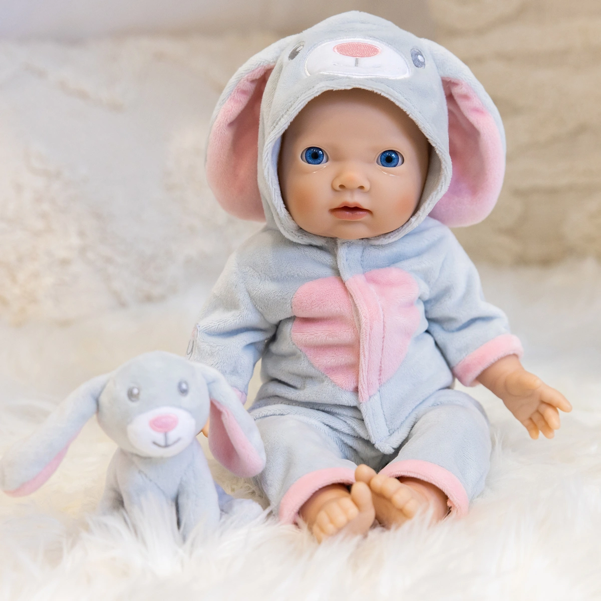 Tiny Treasures My First Baby Doll Bunny All In One Outfit