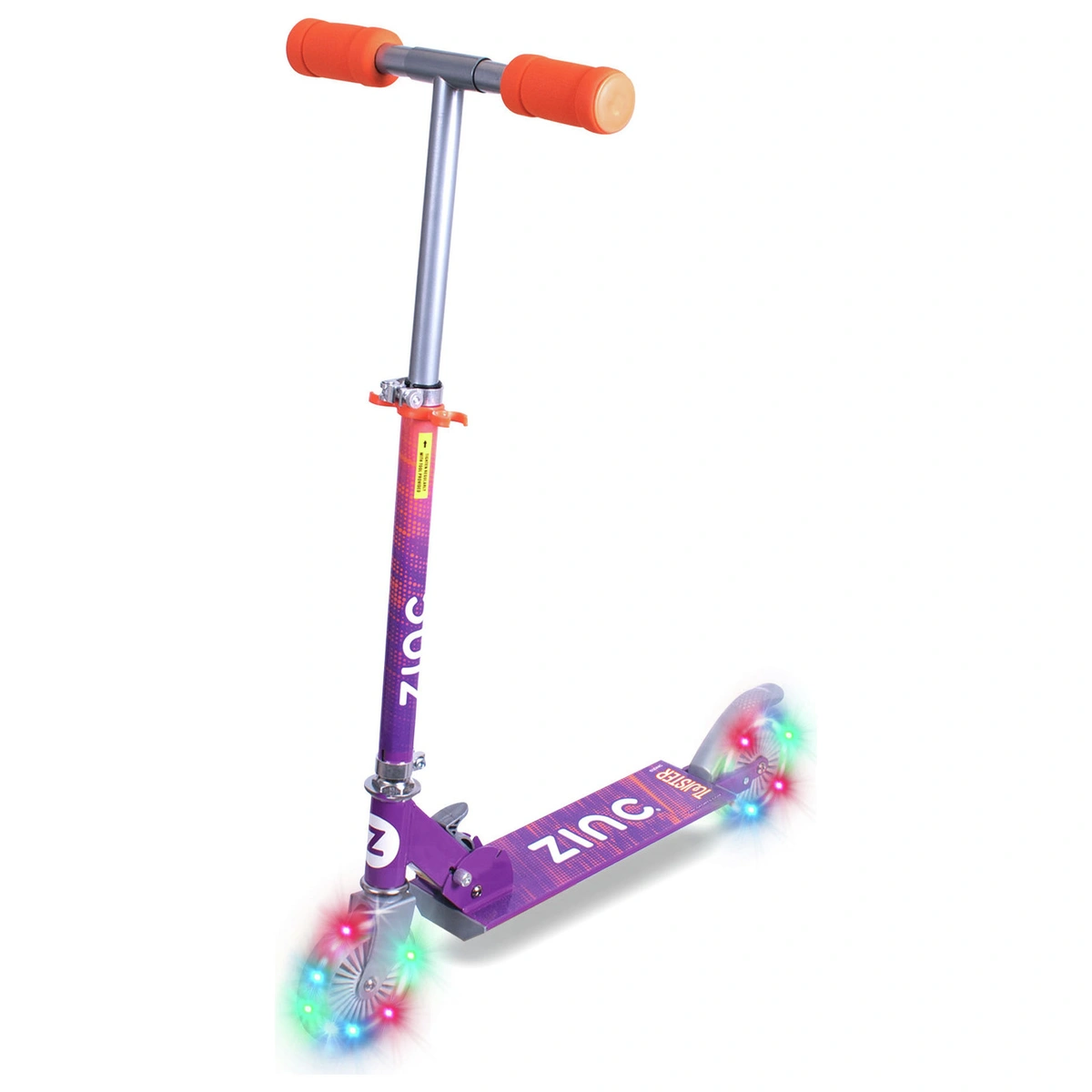 Zinc Twister Light Up Foldable 2 Wheel Scooter - Purple