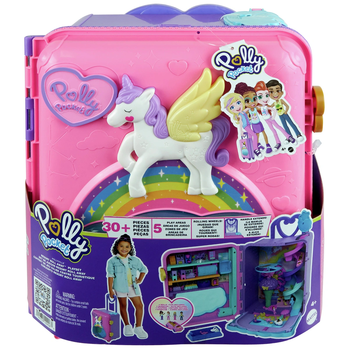 Polly Pocket Pollyville Resort Roll-Away Suitcase Playset