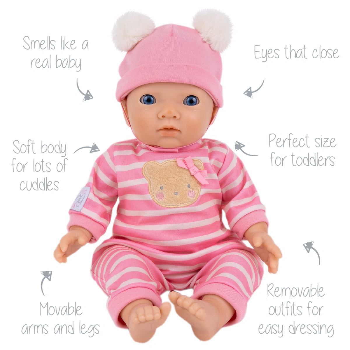 Tiny Treasures My First Pink Baby Doll - 14inch/36cm