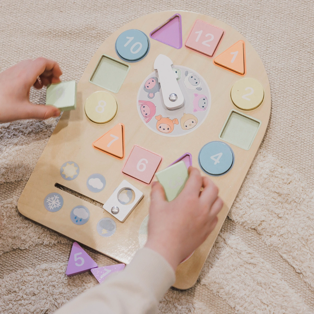 Our Little World Wooden Sensory Clock Puzzle