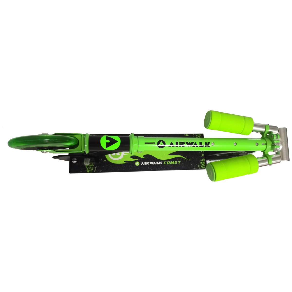 Airwalk Comet Light Up Foldable 2 Wheel Scooter - Green