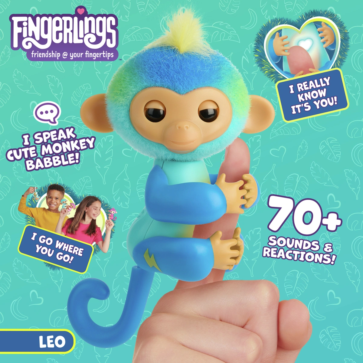 Fingerlings Monkey Blue - Leo