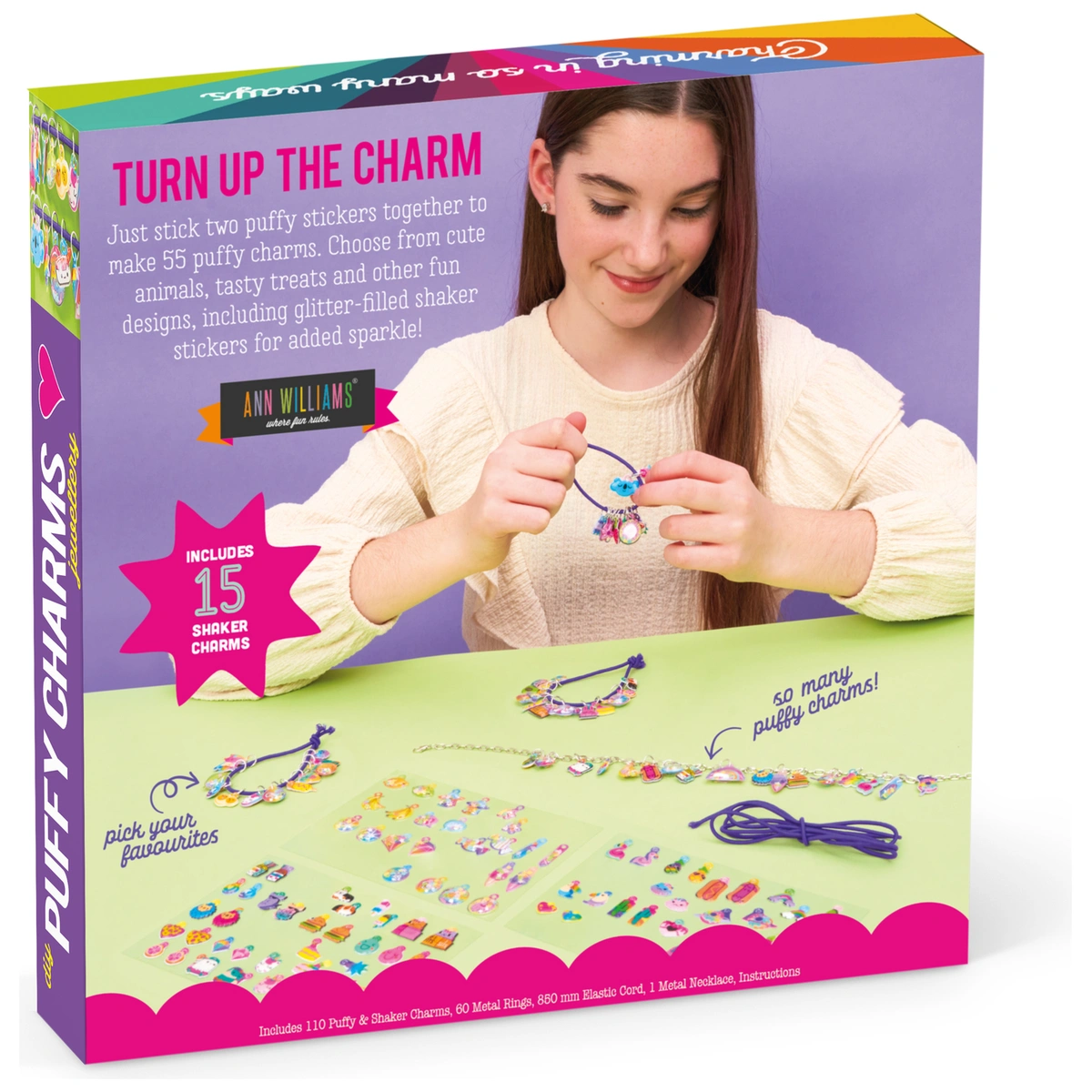 Ann Williams Craft-Tastic Puffy Charms Jewellery Kit