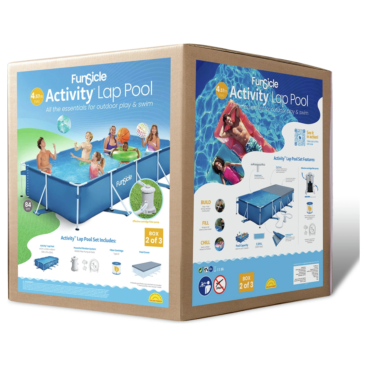 Funsicle Rectangular Frame Outdoor 15ft Pool