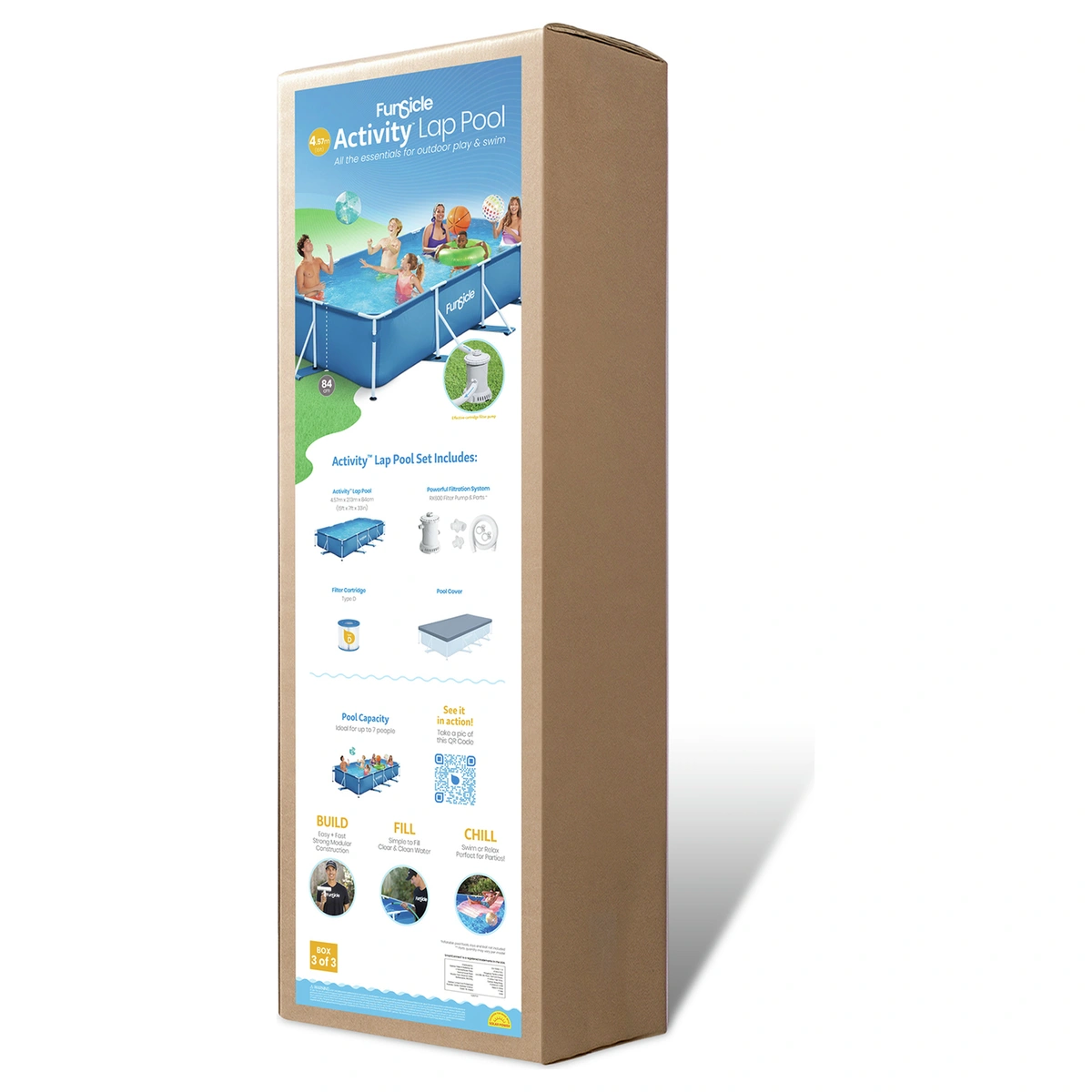 Funsicle Rectangular Frame Outdoor 15ft Pool
