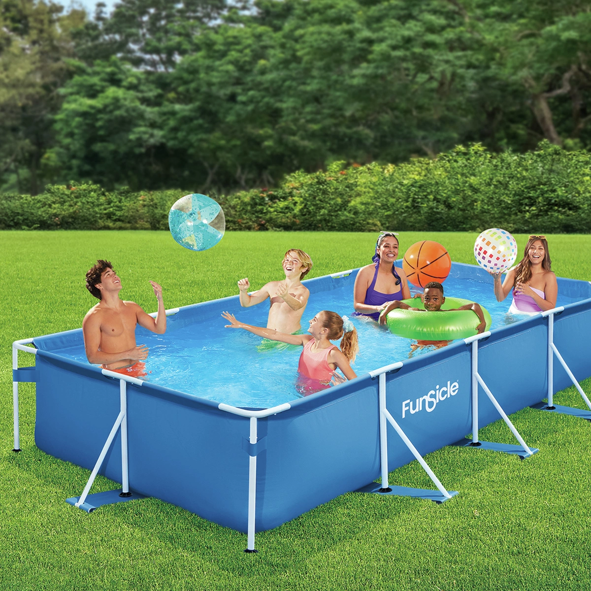 Funsicle Rectangular Frame Outdoor 15ft Pool
