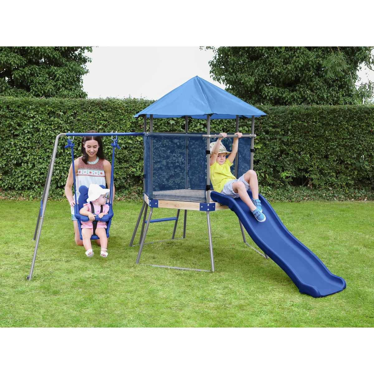 Chad Valley Climbing Frame with Toddler Swing and Kids Slide