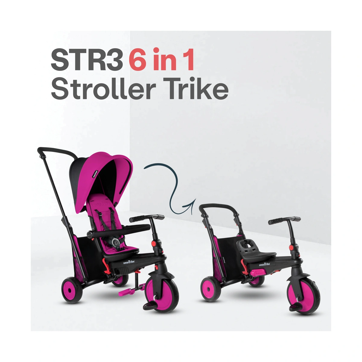 SmarTrike STR3 Folding Stroller Trike - Pink