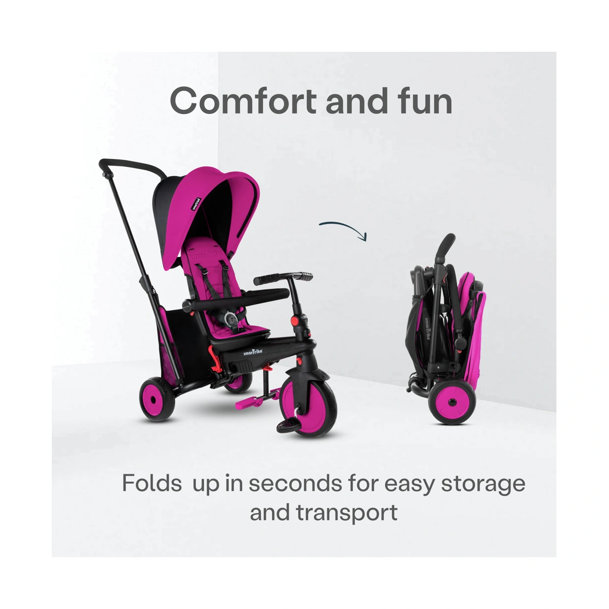 SmarTrike STR3 Folding Stroller Trike - Pink