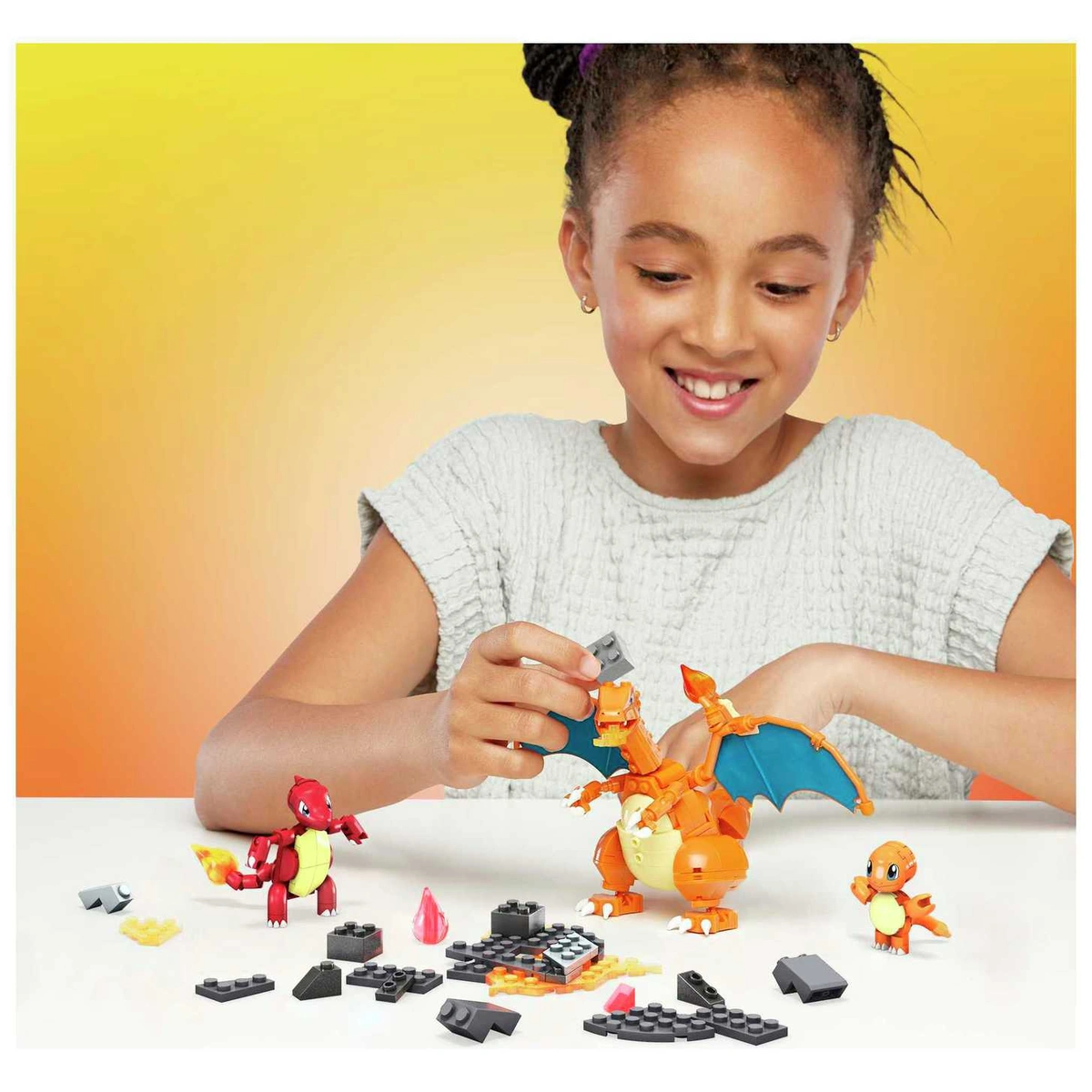 Mega Pokemon Building Set - Charmander Evolution