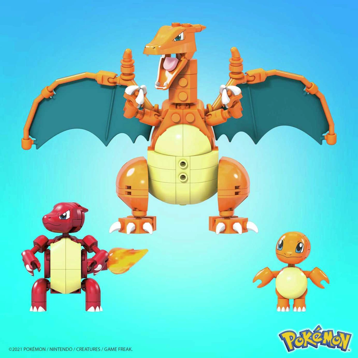 Mega Pokemon Building Set - Charmander Evolution