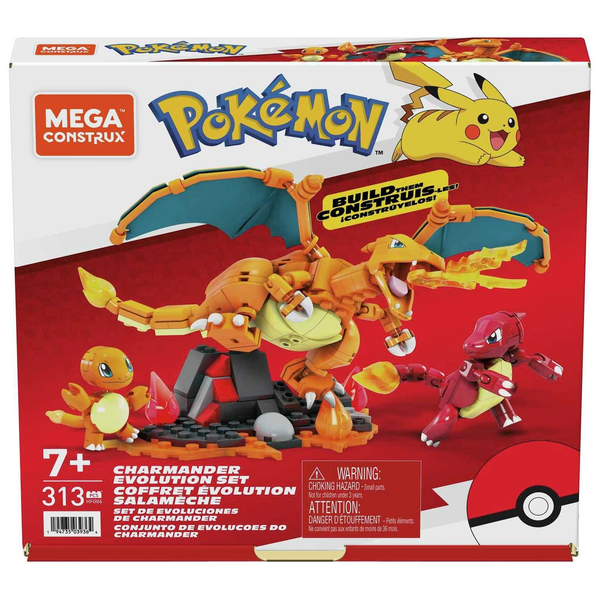 Mega Pokemon Building Set - Charmander Evolution